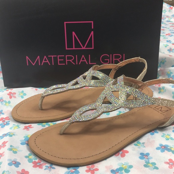Material Girl Shoes Material Girl Sparkly Sandals Poshmark